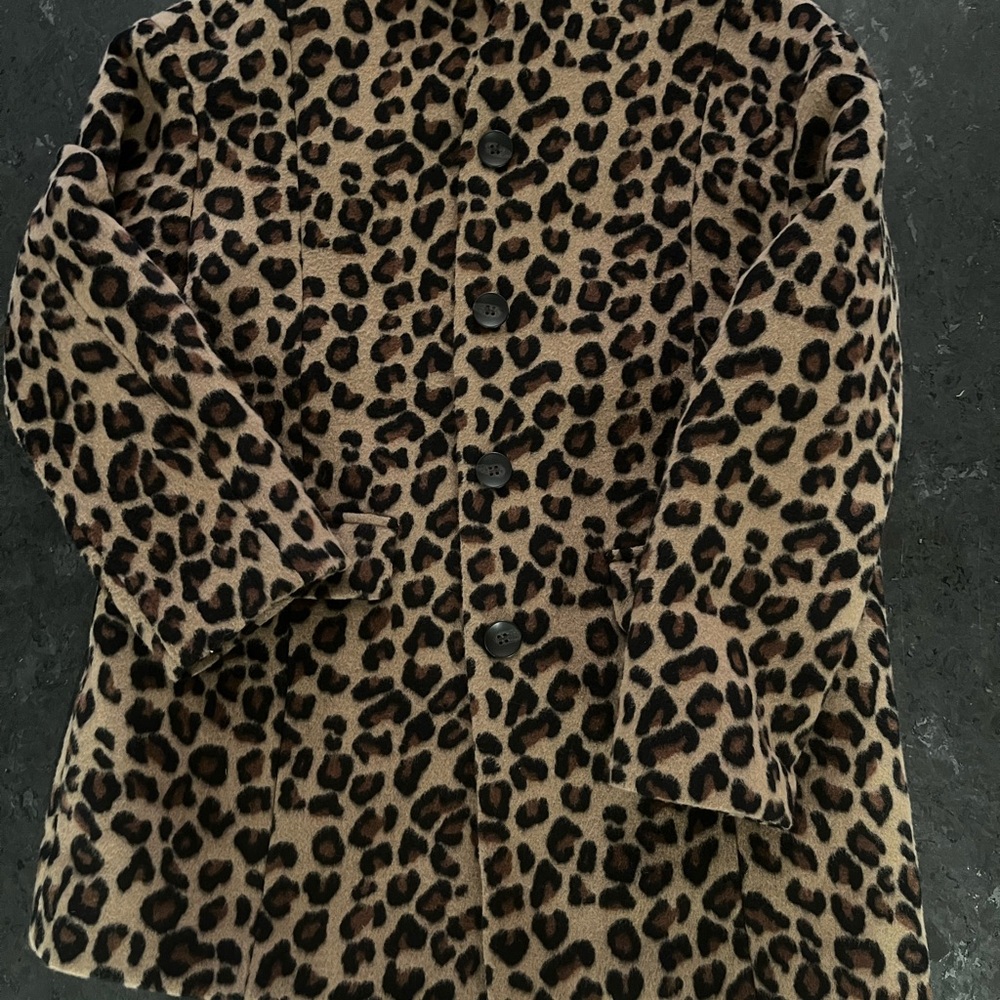 Talbots fall 24 LEOPARD WOOL BLEND COAT